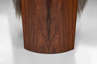 Europe 1930s Pair of Art Deco Chairs with Seats in Longhair Fabric Europe 1930s