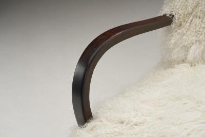 European Armchairs in Mongolian Shearling Europe ca 1950s