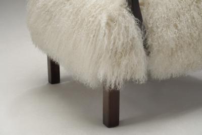 European Armchairs in Mongolian Shearling Europe ca 1950s