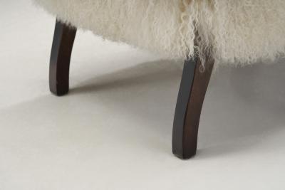 European Armchairs in Mongolian Shearling Europe ca 1950s