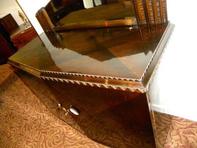 European Art Deco Lacquered Buffet with Zig Zags