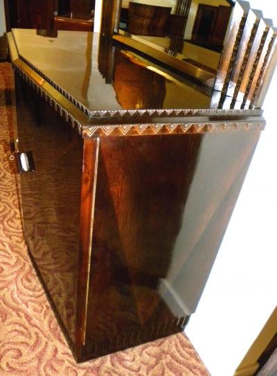 European Art Deco Lacquered Buffet with Zig Zags