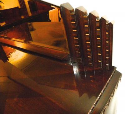 European Art Deco Lacquered Buffet with Zig Zags
