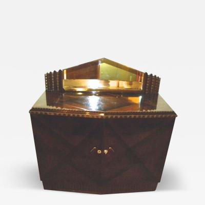 European Art Deco Lacquered Buffet with Zig Zags