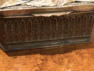 European Art Nouveau Art Deco Metal Enamel Curiosity Box