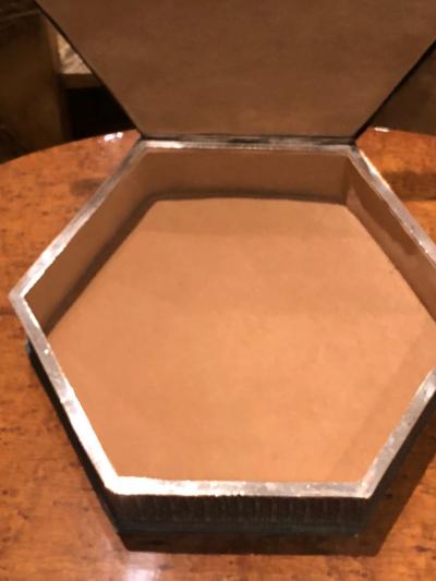 European Art Nouveau Art Deco Metal Enamel Curiosity Box