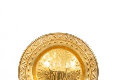 European Brass Alms Plate