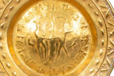 European Brass Alms Plate