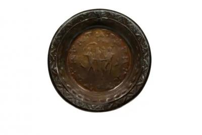 European Brass Alms Plate