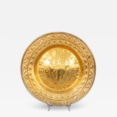 European Brass Alms Plate