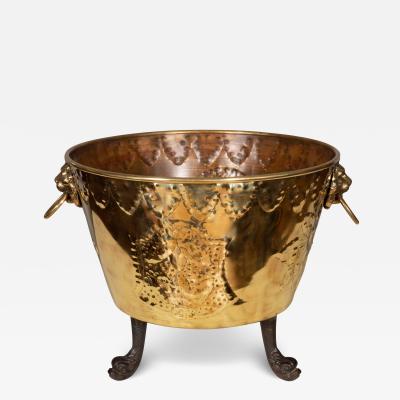 European Brass Fireplace Bucket