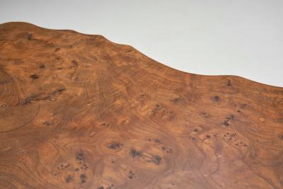 European Brutalist Elm Coffee Table Europe ca 1960s