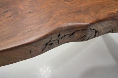 European Brutalist Elm Coffee Table Europe ca 1960s