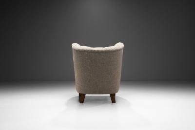 European Cabinetmaker Armchair Upholstered in Wool Europe ca 1950s