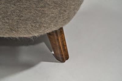 European Cabinetmaker Armchair Upholstered in Wool Europe ca 1950s