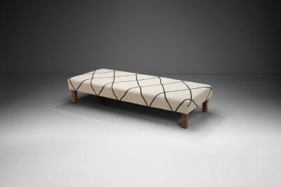 European Cabinetmaker Daybed Upholstered in Kilim Fabric Europe 1940s