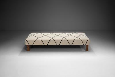 European Cabinetmaker Daybed Upholstered in Kilim Fabric Europe 1940s