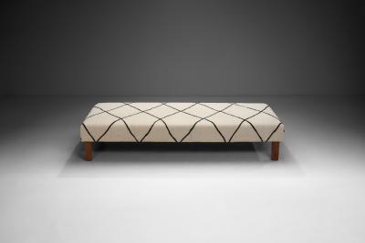 European Cabinetmaker Daybed Upholstered in Kilim Fabric Europe 1940s