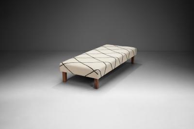 European Cabinetmaker Daybed Upholstered in Kilim Fabric Europe 1940s