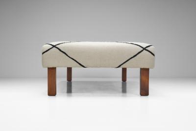 European Cabinetmaker Daybed Upholstered in Kilim Fabric Europe 1940s
