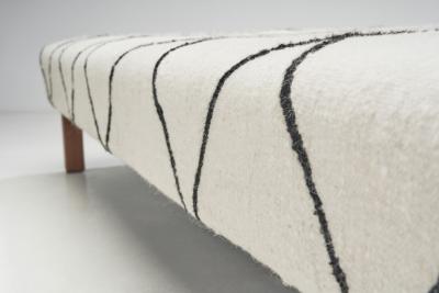 European Cabinetmaker Daybed Upholstered in Kilim Fabric Europe 1940s
