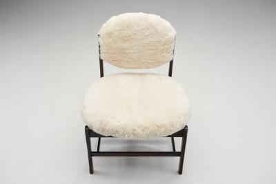 European Easy Chairs Upholstered in Sheepskin Europe ca 1950s