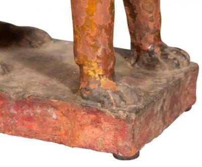 European Glazed Terracotta Figure of a Lion