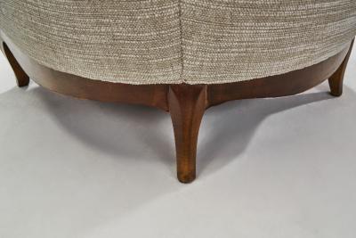 European Lounge Chairs with Sculpted Wooden Legs Europe ca 1950s