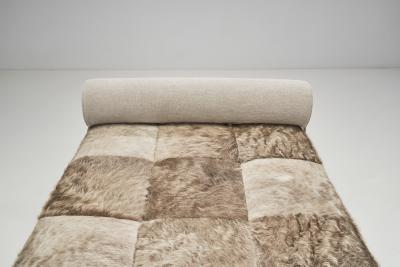 European Mid Century Modern Daybed in Pony Hide Europe ca 1950s