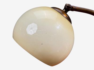 European Modern Desk Lamp Brass Glass Europe 1970s