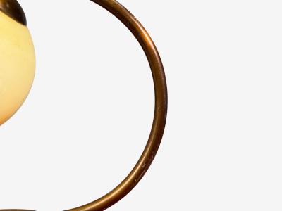 European Modern Desk Lamp Brass Glass Europe 1970s