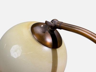 European Modern Desk Lamp Brass Glass Europe 1970s