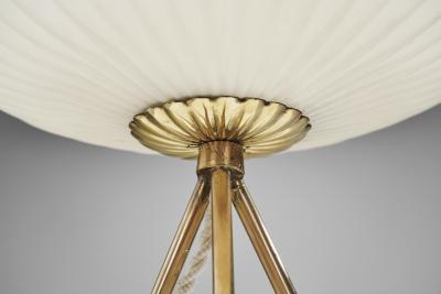 European Modern Tripod Table Lamp with Opal Glass Shade Europe 1960s
