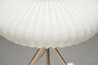 European Modern Tripod Table Lamp with Opal Glass Shade Europe 1960s