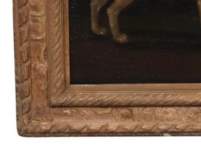 European Oil On Canvas Of Two Spaniels