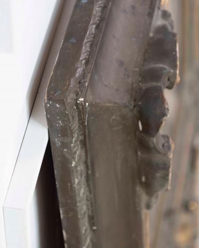 European Old Town Street Scene with Figure Oil Painting in Ornate Gilt Frame