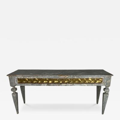 European Painted Console made with 18th Century Gilt Fragment