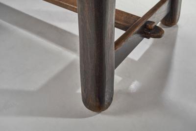 European Solid Wood Dining Table with Tenon and Mortise Joinery Europe ca 1950s