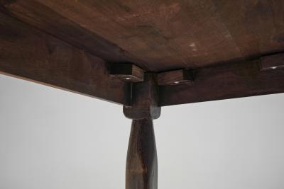 European Solid Wood Dining Table with Tenon and Mortise Joinery Europe ca 1950s