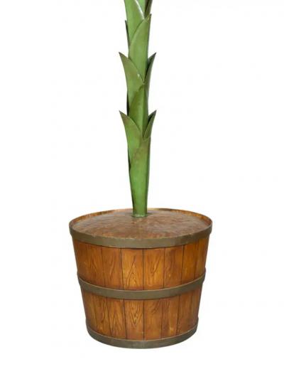 European Tole And Copper Palm Tree
