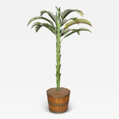 European Tole And Copper Palm Tree