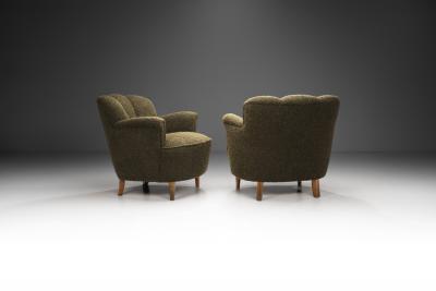 European Upholstered Art Deco Lounge Chairs Europe 1930s