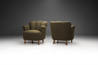 European Upholstered Art Deco Lounge Chairs Europe 1930s