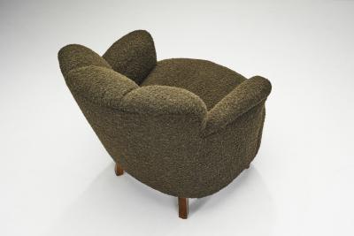 European Upholstered Art Deco Lounge Chairs Europe 1930s