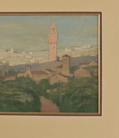 European View Pastel circa 1910 Italy