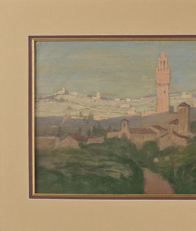 European View Pastel circa 1910 Italy