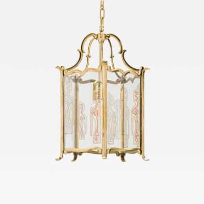 Eva Petric Eva Petric Brass Lobmeyr Lantern with Engraved Idrija Lace Art Piece 2024