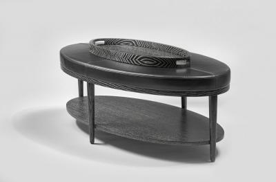 Eva Quateman CONRAD COCKTAIL OTTOMAN WITH TRAY