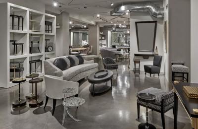 Eva Quateman CONRAD COCKTAIL OTTOMAN WITH TRAY