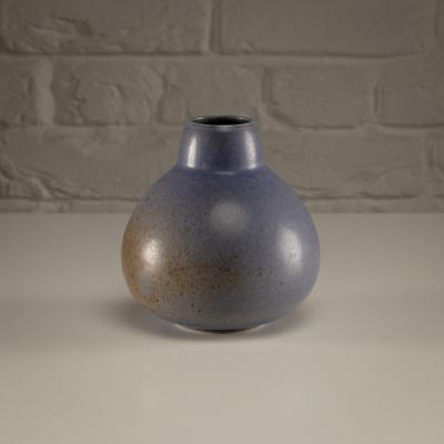 Eva St hr Nielsen Saxbo Vase in Blue Hare s Fur Glaze Denmark 1930 1949